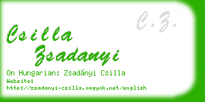 csilla zsadanyi business card