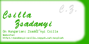 csilla zsadanyi business card